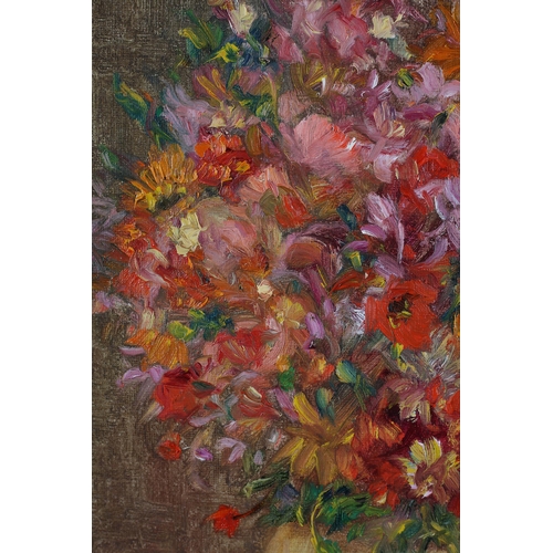 84 - Henri Plisson (aka Patrick Ryan, American, 20th century), Petals, Still life of flowers held in a va... 