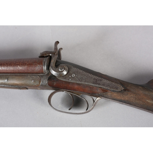 240 - A MID TO LATE 19TH CENTURY BELGIUM DOUBLE BARRELLED TWELVE BORE BASTIN PATENT PIN FIRE SHOT GUN by J... 