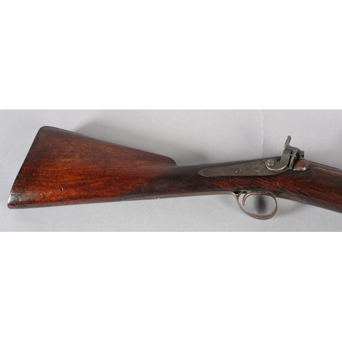 239 - A LATE 18TH/EARLY 19TH CENTURY SEVEN BORE FOWLING PIECE converted from flint to percussion shot gun,... 