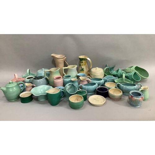 99 - A quantity of 20th century Govancroft pottery including baskets, preserve pots, jugs, vases etc