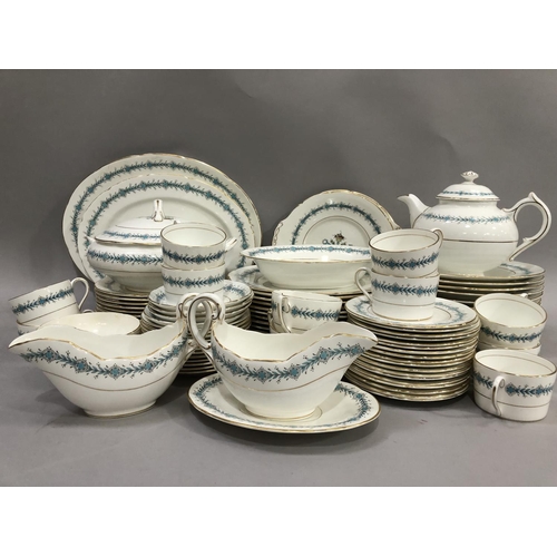 122 - A Coalport 'Geneva' pattern china tea, coffee and part dinner service comprising, eleven bowls, twel... 