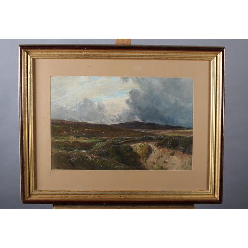 383 - THOMAS WILLIAM HAMMOND (1854-1935), Yorkshire Moors with sheep grazing, pastel, signed to lower left... 