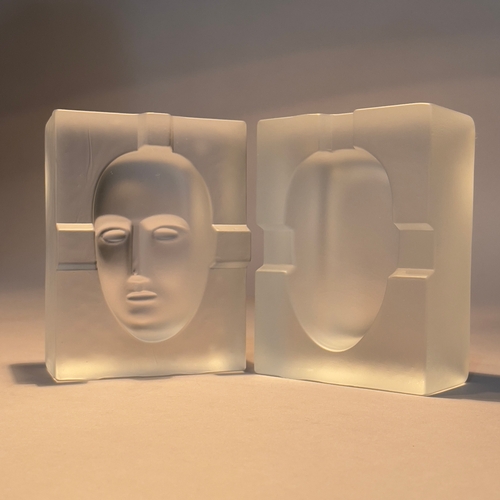 6 - Bertil Vallien, Swedish (b.1938) for Kosta Boda, Cell - two opaque glass objects 'one for your Ashes... 