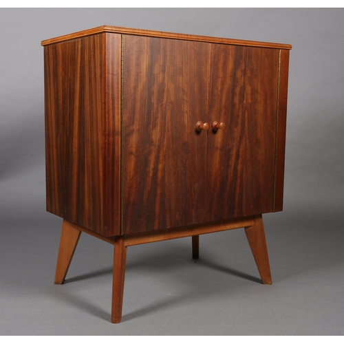 97 - A Morris of Glasgow 'Cumbrae' two door coromandel veneered cabinet, maple lined interior with shelf,... 