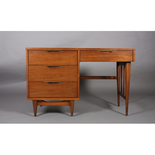 32 - Kent, America c1950s, The Tableau, a formica top and walnut desk, having a drawer, fitted with a pen... 