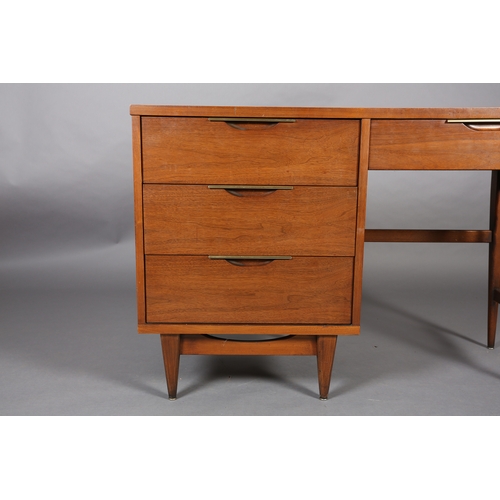 32 - Kent, America c1950s, The Tableau, a formica top and walnut desk, having a drawer, fitted with a pen... 