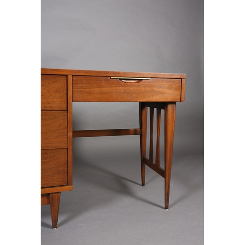 32 - Kent, America c1950s, The Tableau, a formica top and walnut desk, having a drawer, fitted with a pen... 