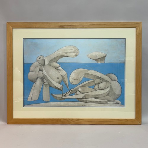 79 - After Pablo Picasso, La Baignade, 1937, colour print, 81cm x 107cm overall with frame