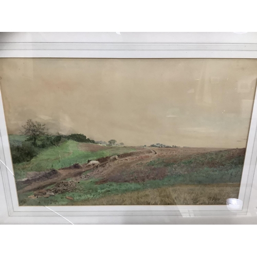 277 - J D Walker (Exh  1902-1919), Wheatsheaves in the field, watercolour, signed to lower left, 15cm x 22... 