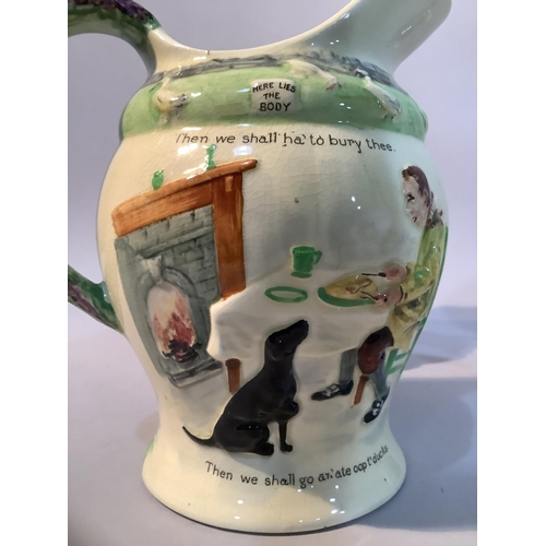 210 - A Royal Doulton Don Quixote character jug together with four others and a Staffordshire example as w... 