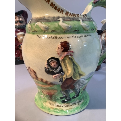 210 - A Royal Doulton Don Quixote character jug together with four others and a Staffordshire example as w... 