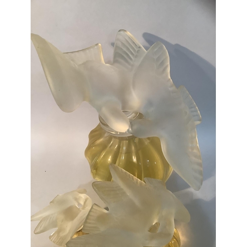 1 - A set of five Lalique factice perfume bottles for Nina Ricci L'Air du Temps of graduated size, the w... 