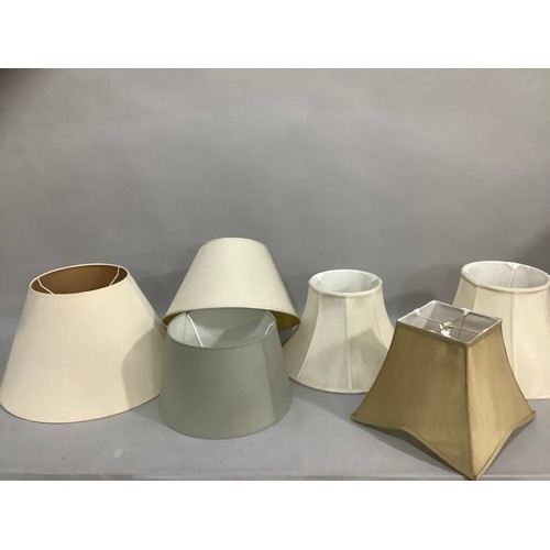 249 - A quantity of lamp shades, various shapes and sizes