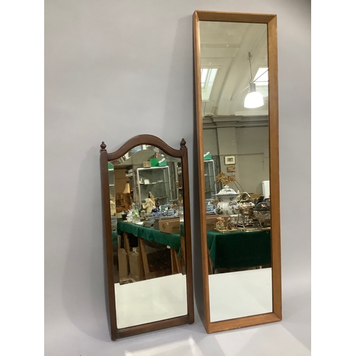 176 - A teak framed mirror and another