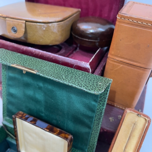 367B - A collection of six early to mid 20th century jewellery boxes