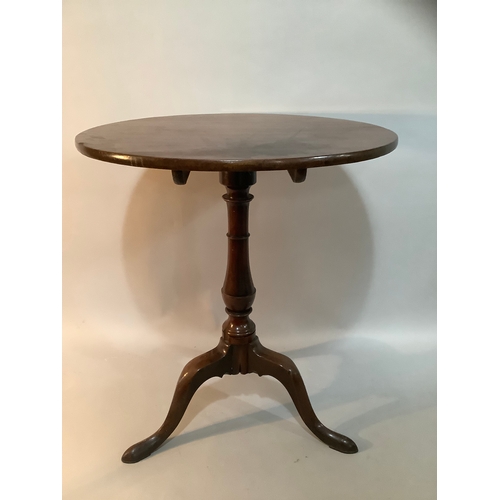 450 - A 19th century mahogany tilt top tripod table measuring 63cm wide