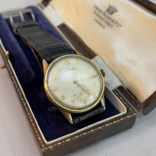 208 - A Baume Gentleman’s manual wrist watch in rolled gold case N: 220 C 1955 jewelled lever movement, ma... 