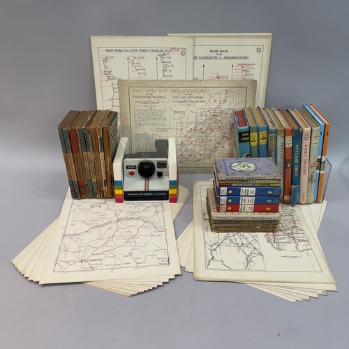 55 - A Shell Company of South Africa road map, a large British Empire Shipping Map 1936, a quantity of En... 