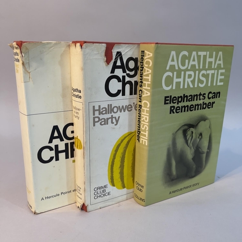 181 - Christie, Agatha: Elephants Can Remember, 1st edition 1966, pub.Crime Club Choice; Hallowe'en Party,... 