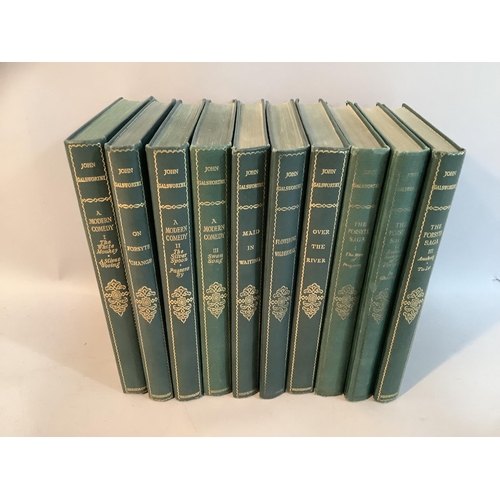 189 - Uniform bound editions of Galsworthy, J. ten volumes, Grove edition, William Heinemann