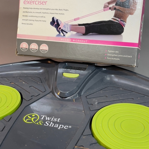 139 - Pineapple pilates rowing exercise machine and a Twist and Shape machine