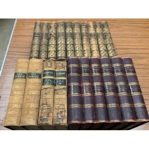 58 - Waverley Novels Melrose edition, pub Caxton London, quarter calf with gilt titles, ten vols together... 