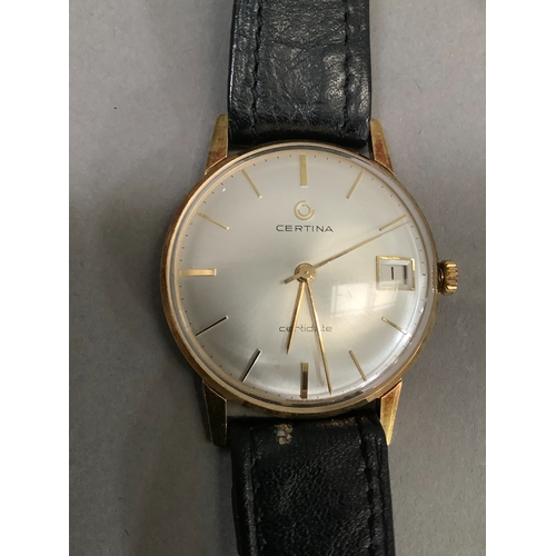 197 - A Centrina Gentleman's Certidate manual date wristwatch in rolled gold case No: 5306 197 6832668 wit... 