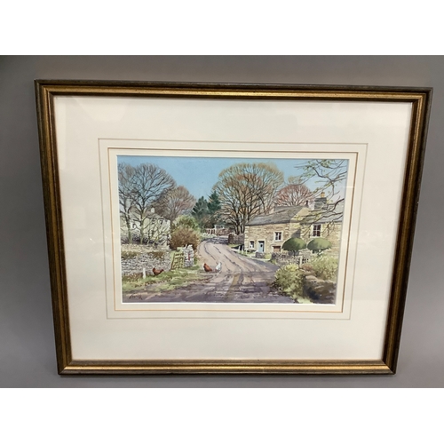 207 - George Griff Griffiths (1939-2017)
Thorpe, Dales cottages, watercolour signed to lower left, 18cm x ... 