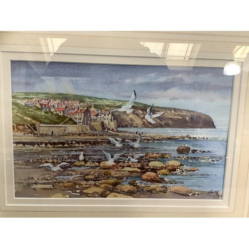 208 - George Griff Griffiths (1939-2017) Robin Hood’s bay, watercolour, signed to lower right, 16.5cm x 6.... 