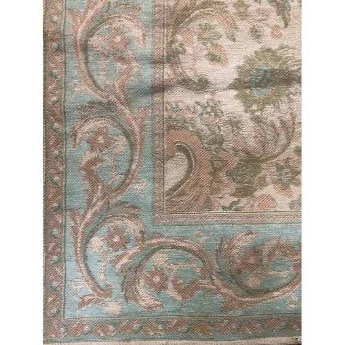 123B - A turquoise Laura Ashley rug, 175cm x 115cm