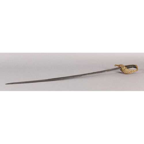 5 - AN AUSTRO HUNGARIAN 19TH CENTURY SABRE, curved 31inch (79cm) single edged three-quarter fullered bla... 