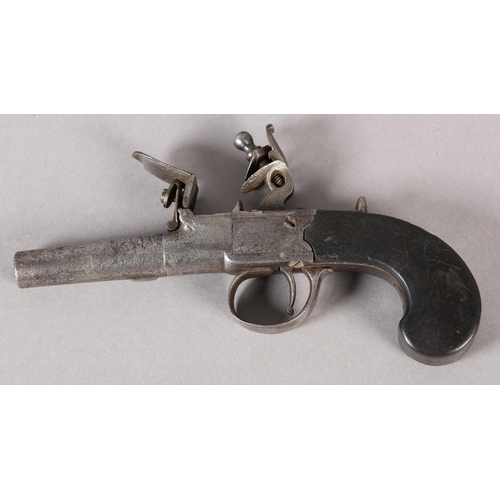 9 - AN EARLY 19TH CENTURY POCKET PISTOL BY ARCHER LONDON, with flint lock engraved action, turn off barr... 