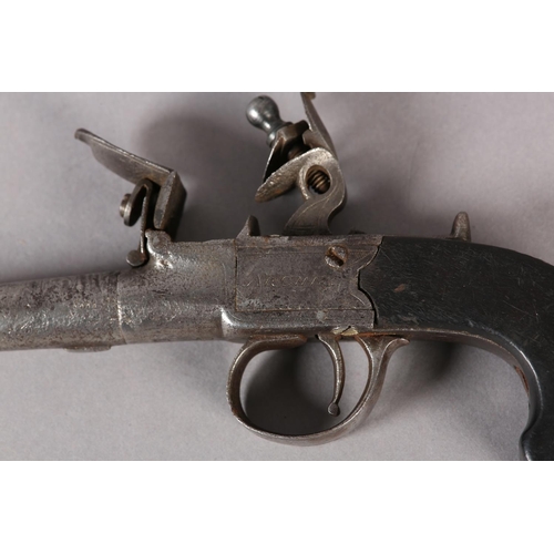 9 - AN EARLY 19TH CENTURY POCKET PISTOL BY ARCHER LONDON, with flint lock engraved action, turn off barr... 