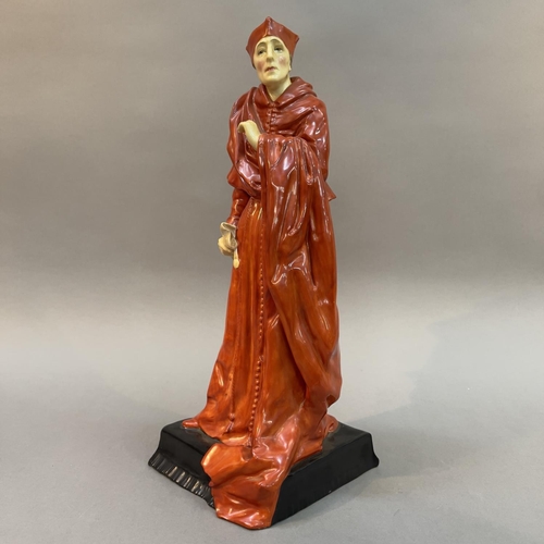 90 - CHARLES NOKE FOR ROYAL DOULTON, a figure Henry Irving as Cardinal Wolsey, HN33, printed marks to bas... 