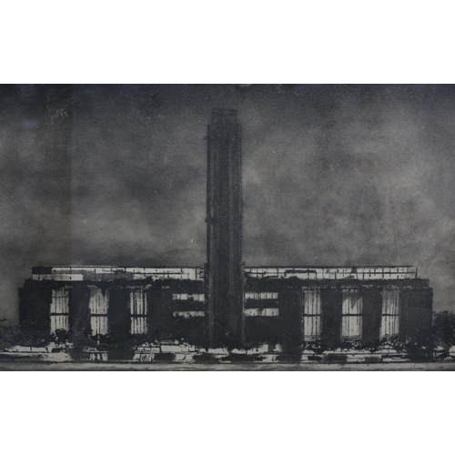 339 - ARR JASON HICKLIN (b1965), Tate Modern, black and white etching, limited edition 97/250, signed in p... 