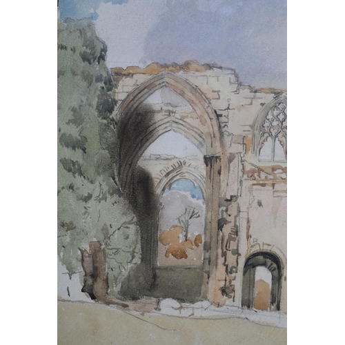 313 - EDGAR ROWLEY SMART (1887-1934), Bolton Abbey, watercolour over pencil, signed, titled and dated 1919... 