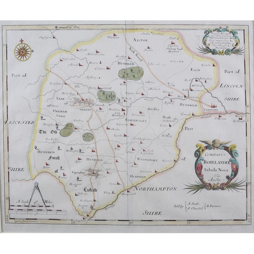 17 - AFTER MERCATOR, GERARD (1512-1594), Rutland - 'Comitatus Rotelandiae Tabula Nova & Aucta', hand colo... 