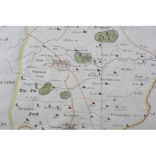 17 - AFTER MERCATOR, GERARD (1512-1594), Rutland - 'Comitatus Rotelandiae Tabula Nova & Aucta', hand colo... 