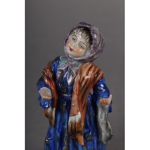 101 - A PAIR OF LATE 19TH/EARLY 20TH CENTURY, GERMAN PORCELAIN FIGURES of begging children, a girl with he... 