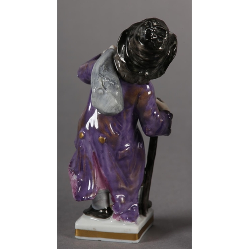 101 - A PAIR OF LATE 19TH/EARLY 20TH CENTURY, GERMAN PORCELAIN FIGURES of begging children, a girl with he... 