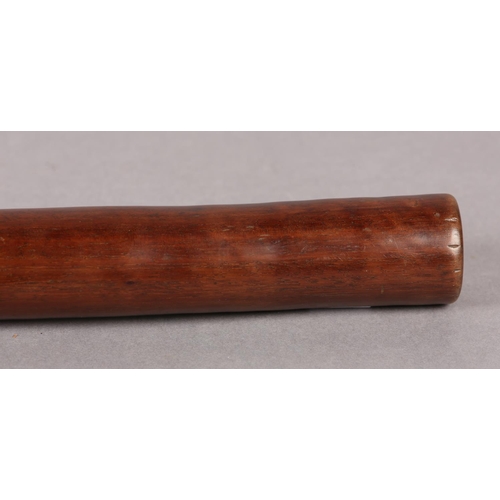 14 - A 19TH CENTURY FIJIAN HARDWOOD CLUB of tapered form, 81.5cm (Shipping category F)