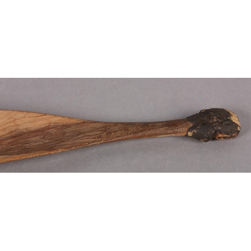 15 - A COLLECTION OF ABORIGINAL ITEMS comprising a spear thrower / woomera 78.5cm, an Aboriginal tapered ... 