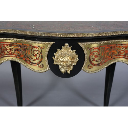 417 - A FRENCH BOULLE CENTRE TABLE WITH GILT METAL MOUNTS, of a quatrefoil form and serpentine outline, th... 