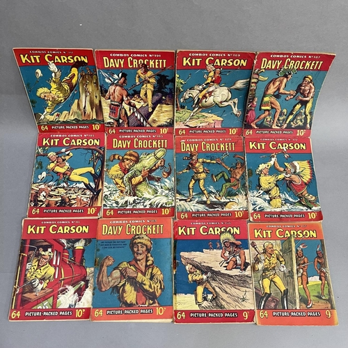 188 - A collection of 24 early Cowboy Comics pocket book format titles, including numbers: 94, 119, 122, 1... 