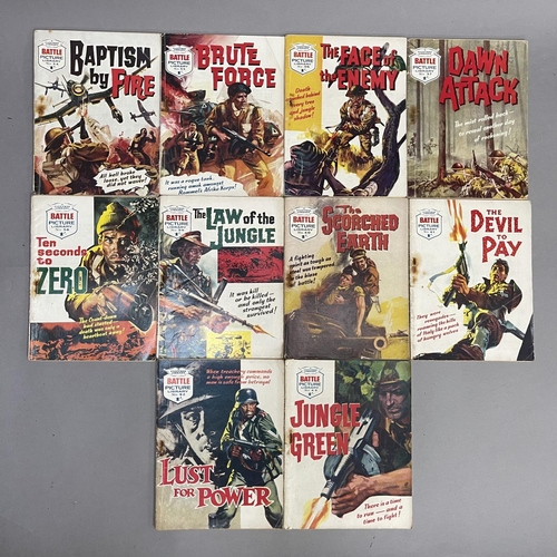 194 - An extensive collection of 111 early 1960s Battle Picture Library pocket book format titles, compris... 