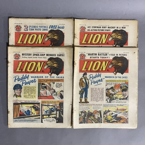 196 - A consecutive collection of 22 early Lion comics dating from October 24th 1959 to 26th March 1960 (m... 