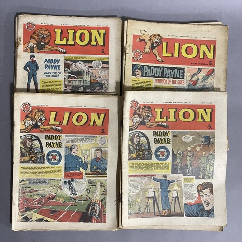 200 - A collection of 34 early Lion comics from 1963 including 20th April to 5th January inclusive, along ... 