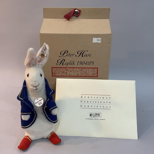 128 - A Steiff mohair plush Special Edition Replica 1904/05 figure of Beatrix Potter’s ‘Peter Rabbit’, num... 