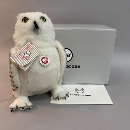 133 - A Steiff mohair plush figure of Harry Potter’s pet snowy owl ‘Hedwig’, number 931 of 1500, 30cm high... 