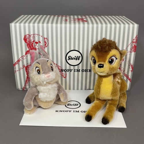 153 - Two Steiff mohair plush figures of Disney’s cartoon characters ‘Bambi and Thumper’, number 313 of 20... 